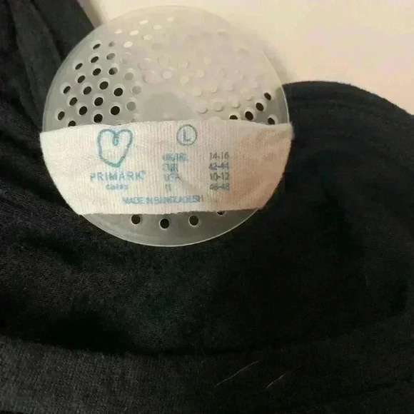 Primark bundle of 2 women’s crop cotton stretch T-shirts. Black & white sz L - Picture 5 of 8